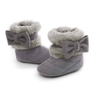LACOFIA Baby Girls Soft Sole Winter Boots Toddler Warm Fleece Slippers Crawling Shoes