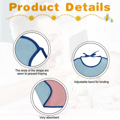HOTUT Baby Bibs, 7 Pack Baby Bibs Made of Cotton, Terry Cloth Bibs, Waterproof Toddler Feeding Bibs, Drool Bibs for Baby Boys and Girls Toddlers - Stain-Resistant Style 