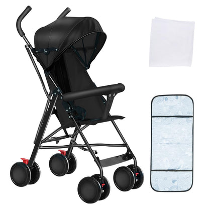 Kinderbuggy, Klein Zusammenklappbar Kinderwagen,Rücken und Fußstützenverstellung,Hinterradbremse,5-Punkt-Gurt,Einfaches Ein-Hand-Falten,Baby Reisebuggy