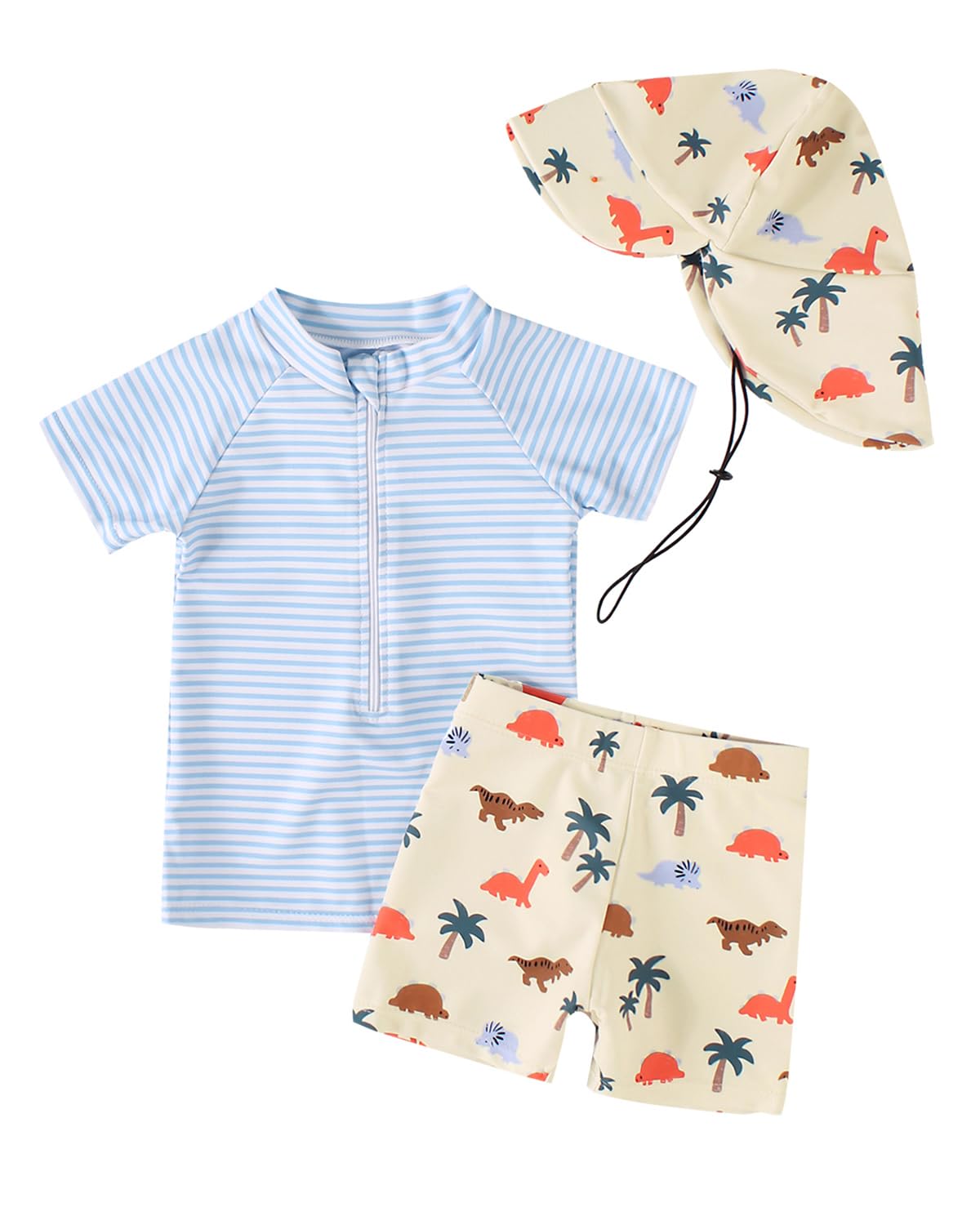 Uv Kleidung Baby Badeanzug Junge Zweiteilig Kurzärmel Schwimmshirt Badeshorts Uv Schutzkleidung 3 Monate-3 Jahre