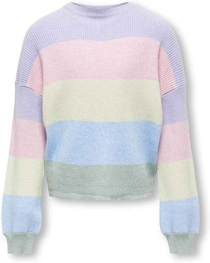 Kids ONLY Mädchen Kogsandy L/S Stripe KNT Noos Pullover