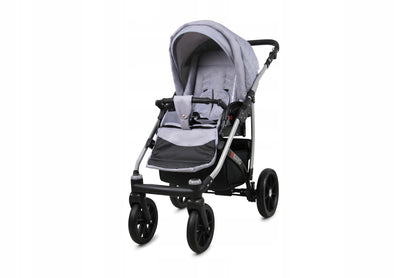 BabyLux® Bambimo Qbaro 3-in-1 Pushchair Set Including Baby Carrycot, Buggy Sports Seat, Car Seat - Car Seat - Pram Set - Combination Pram with Changing Bag, Rain Cover etc. 