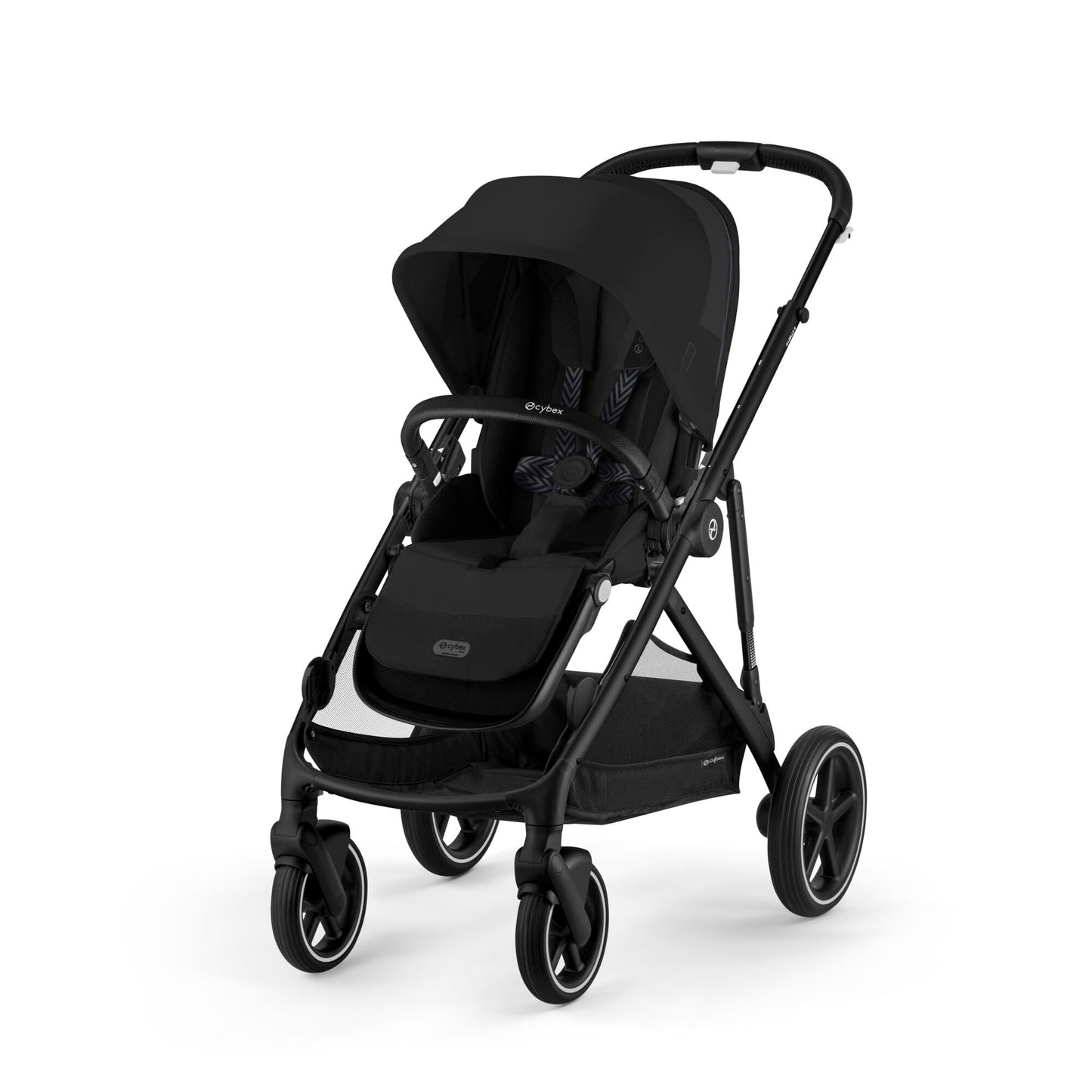 CYBEX Gold Kinderwagen e-GAZELLE S, Ab Geburt bis ca. 4 Jahre, Max. 22 kg (Single-Modus) / 2x 22 kg (Duo-Modus), All-in-1-System mit E-Antrieb und 20+ Konfigurationen, Stone Grey
