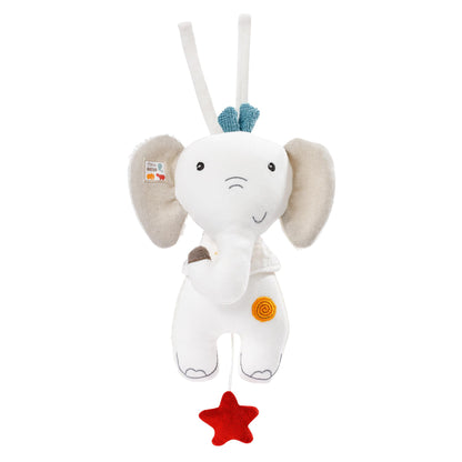 Fehn Spieluhr Baby Einschlafhilfe Schaf - Kuscheltier mit sanfter Einschlafhilfe Melodie "Guten Abend, gut´ Nacht" - Babyspielzeug für Unterwegs und Zuhause - Musikspielzeug für Babys und Kleinkinder