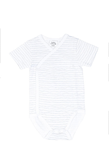 Stellou & friends Baby Body, 100% Bio-Baumwoll Wickelbody 3er MultiSet, kuschelweiche und hochwertige Kinder Kleidung für Jungs und Mädchen, Langarm & Kurzarm-body, OEKO-TEX 100 Zertifiziert