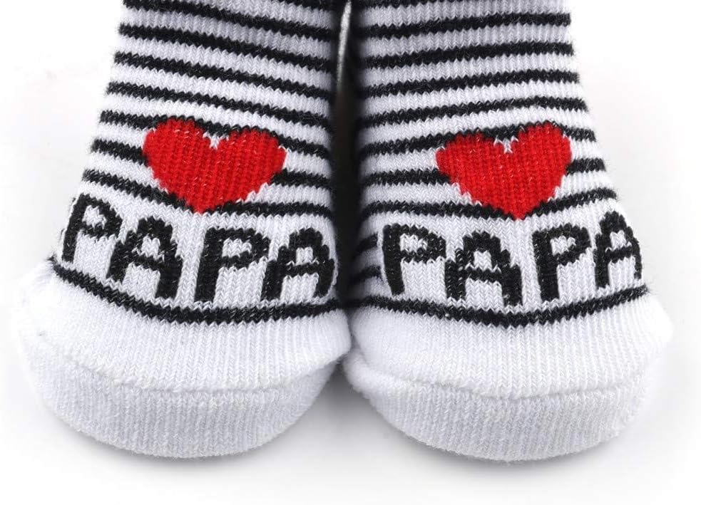 Distinct® Baby Baumwollsocken Süße Socken Ich liebe Mama + Ich liebe PaPa Neugeborenes Kleinkind Baby Sock Jungen Mädchen Cotton kleine Söckchen Geschenk (2 Paar)