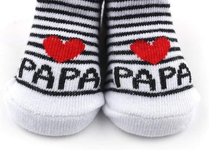 Distinct® Baby Baumwollsocken Süße Socken Ich liebe Mama + Ich liebe PaPa Neugeborenes Kleinkind Baby Sock Jungen Mädchen Cotton kleine Söckchen Geschenk (2 Paar)