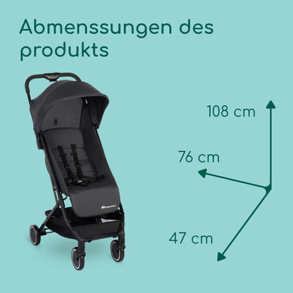Bebeconfort Soko Superkompakter Kinderwagen, Bequem, Leichtgewich, Einfaches und Kompaktes Falten, 0 Monate bis 3,5 Jahre, 0-15 kg, Mineral Green