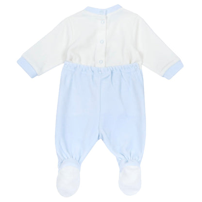 Chicco, Baby-Strampler für Jungen und Mädchen aus warmem und weichem Velours, mit praktischer Knopföffnung, ideal für den Winter, Babykleidung für 0-24 Monate, entworfen in Italien