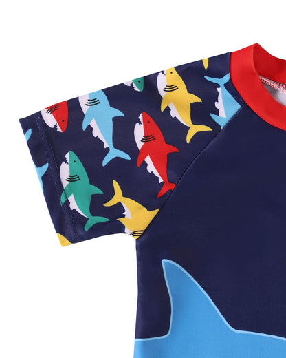 Uv Kleidung Baby Badeanzug Junge Zweiteilig Kurzärmel Schwimmshirt Badeshorts Uv Schutzkleidung 3 Monate-3 Jahre