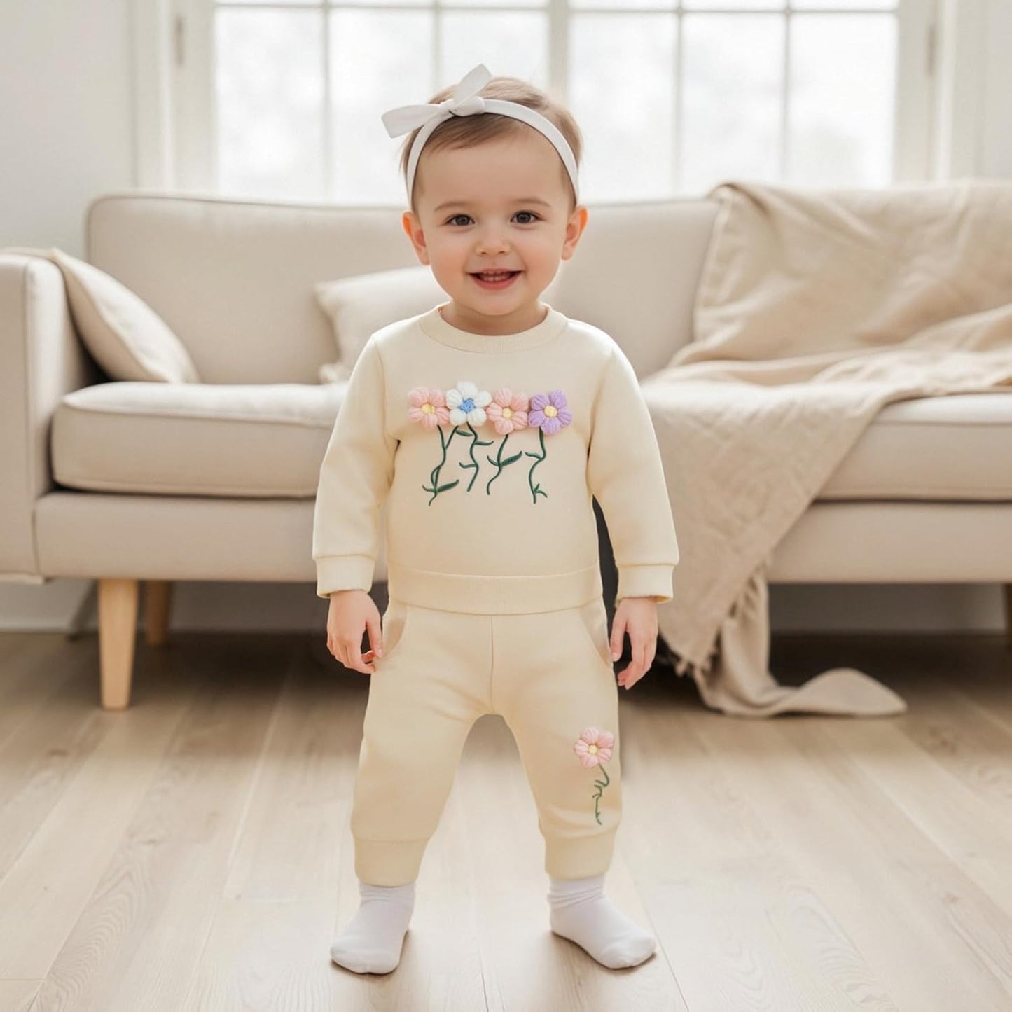 Baby Mädchen Kleidung 3D Floral Print Outfit Langarm Hemd + Hose Neugeborenen Baby Kleidung Clinder Herbst Baby Set