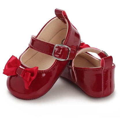 MASOCIO Baby Lauflernschuhe Krabbelschuhe Mädchen Kleinkind Rutschfesten Lederpuschen Babyschuhe 3-18 Monate