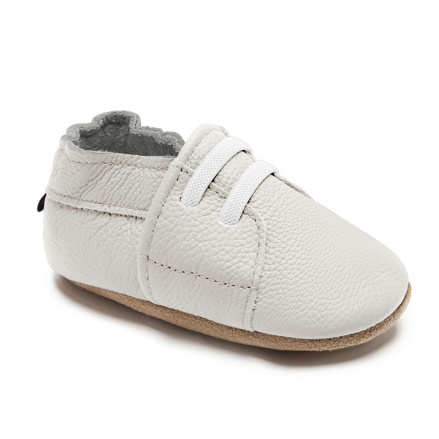 HMIYA Weiche Leder Krabbelschuhe Babyschuhe Lauflernschuhe mit Wildledersohlen für Jungen und Mädchen 0-6 Monate 6-12 Monate 12-18 Monate 18-24 Monate