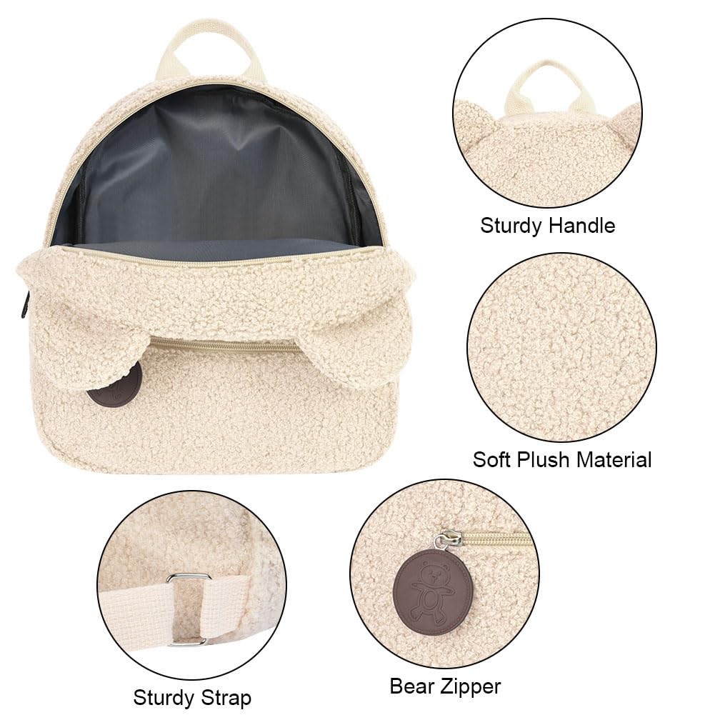 Aomig Plush Backpack Kindergarten Backpack Toddler Backpack Kindergarten School Bag for Boys Girls Children Animal Kids Backpack Animal Cartoon Mini Bag Kids Backpack for Baby 2-6 Years 