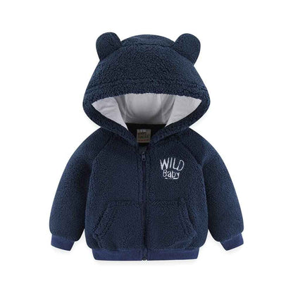 Gajaous Newborn Baby Girls Boys Fleece Hooded Jacket Zip Bear Coat Warm Winter Outwear