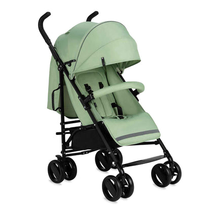MoMi AKIRA Kinderbuggy Kinderwagen ab 6 Monaten (bis 15 kg), verstellbarer 5-Punkt-Sicherheitsgurt, Babytasche, Einkaufskorb, Regen- und Insektenschutz.
