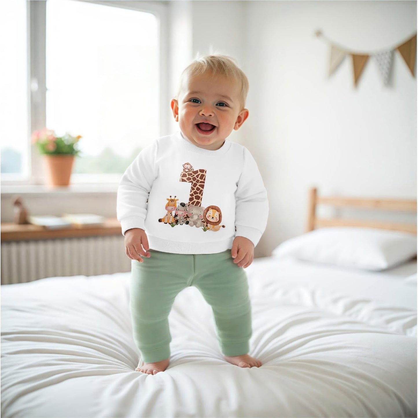1. Jahr Geburtstag Outfit Baby Junge Kleidung Set Langarm Sweatshirt und Hose Kleidung Sets für Jungen
