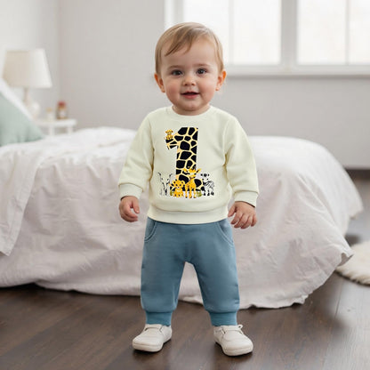 1. Jahr Geburtstag Outfit Baby Junge Kleidung Set Langarm Sweatshirt und Hose Kleidung Sets für Jungen