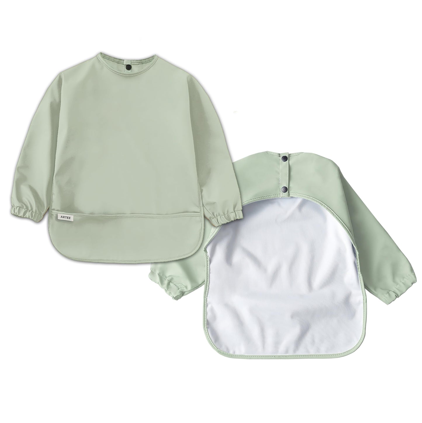 ARTEE Ärmellätzchen beschichtet wasserfest abwischbar Lätzchen mit Ärmeln, Baby, Wasserdichtes Lätzchen, ideal als Geschenk