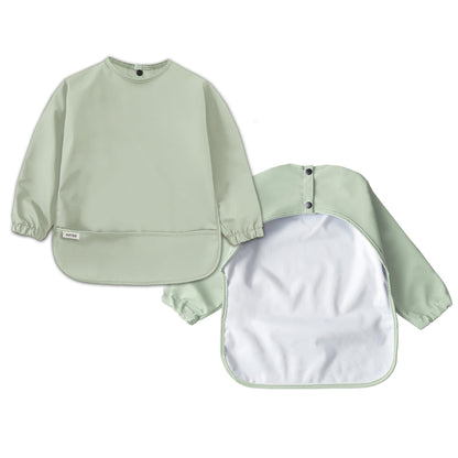 ARTEE Ärmellätzchen beschichtet wasserfest abwischbar Lätzchen mit Ärmeln, Baby, Wasserdichtes Lätzchen, ideal als Geschenk