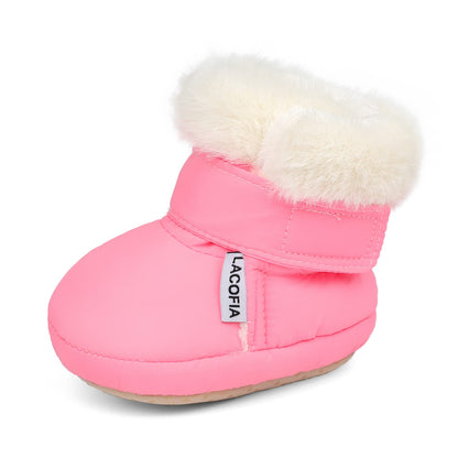 LACOFIA Baby Boys Girls Winter Shoes Baby Winter Boots with Non-Slip Soft Sole Crawling Shoes