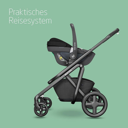 Maxi-Cosi Pebble 360 i-Size Babyschale Drehbar, Neugeborenen Autositz 360 Grad, 0–15 Monate (40–83 cm), Drehung mit einer, ClimaFlow, Easy-In-Gurt, G-CELL Seitenaufprallschutz, Essential Green - Meloni2
