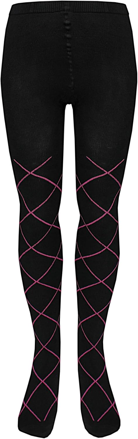 TupTam, Girls' Knitted Tights, Colourful Pattern, Pack of 6