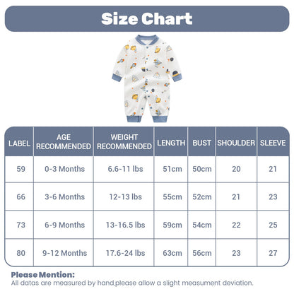 Babyschlafanzug Jungen Strampler, Baumwolle Einteiler mit Druckknöpfen - Atmungsaktiv Langlebig Weich - Ideal zum Spielen Schlafen 0-3 Monate