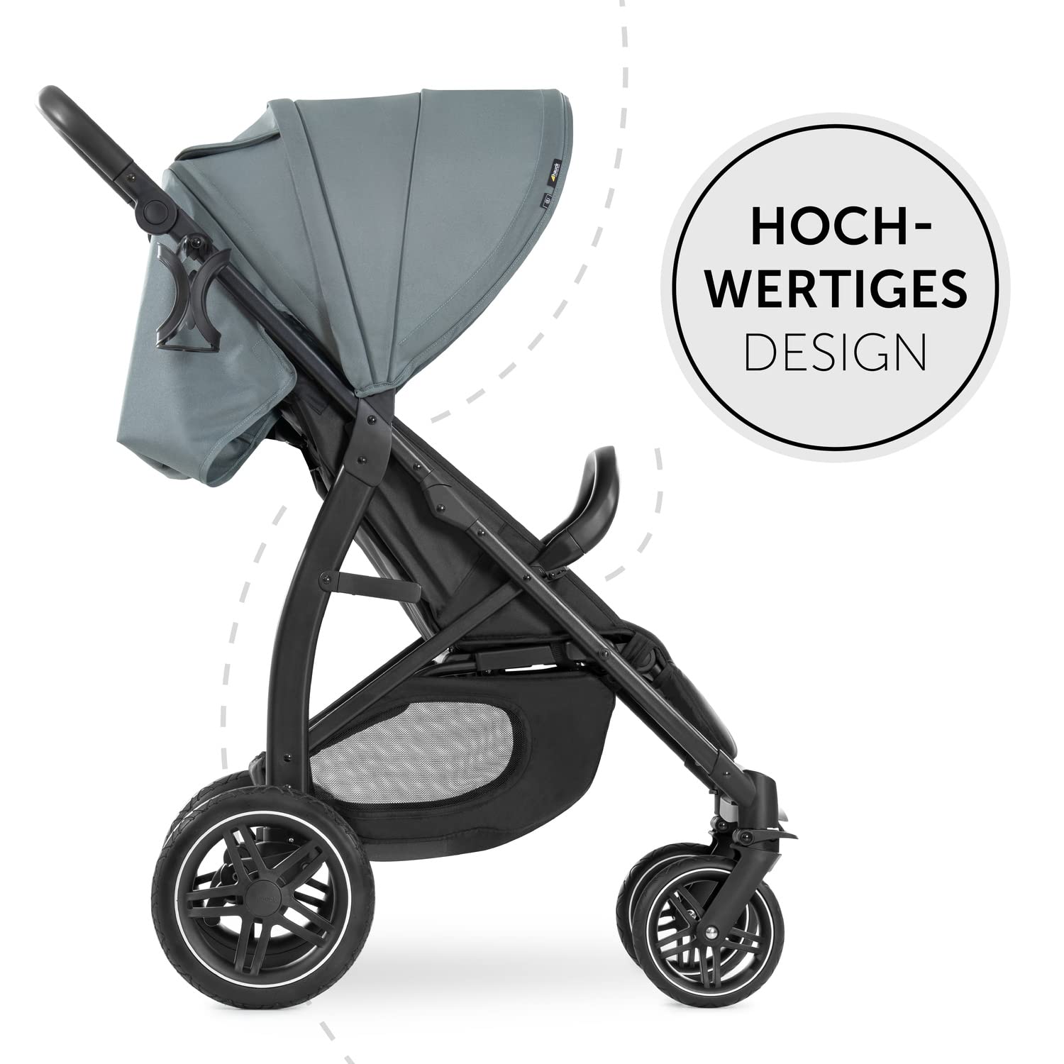 hauck Rapid 4D, Rosa - Kinderbuggy mit Liegefunktion ab Geburt bis 22 kg - UV Schutz 50+ - Klein Zusammenklappbar - Höhenverstellbarer Schieber mit Getränkehalter - Pannensichere Gummi Räder - Meloni2