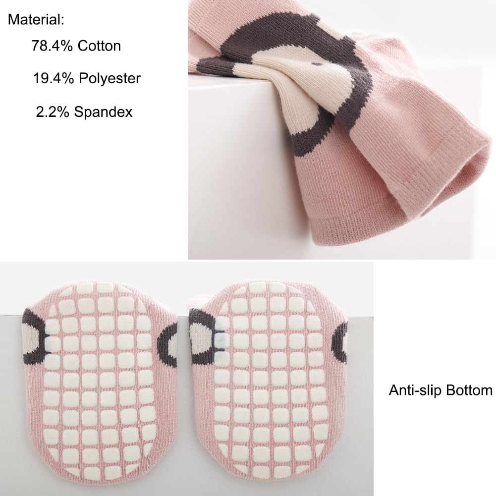 Rutschfeste Socken für Baby Mädchen Jungen 5 Paar Kinder Anti Rutsch Socken Sportsocken Stoppersocken