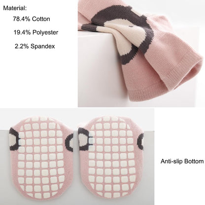 Rutschfeste Socken für Baby Mädchen Jungen 5 Paar Kinder Anti Rutsch Socken Sportsocken Stoppersocken