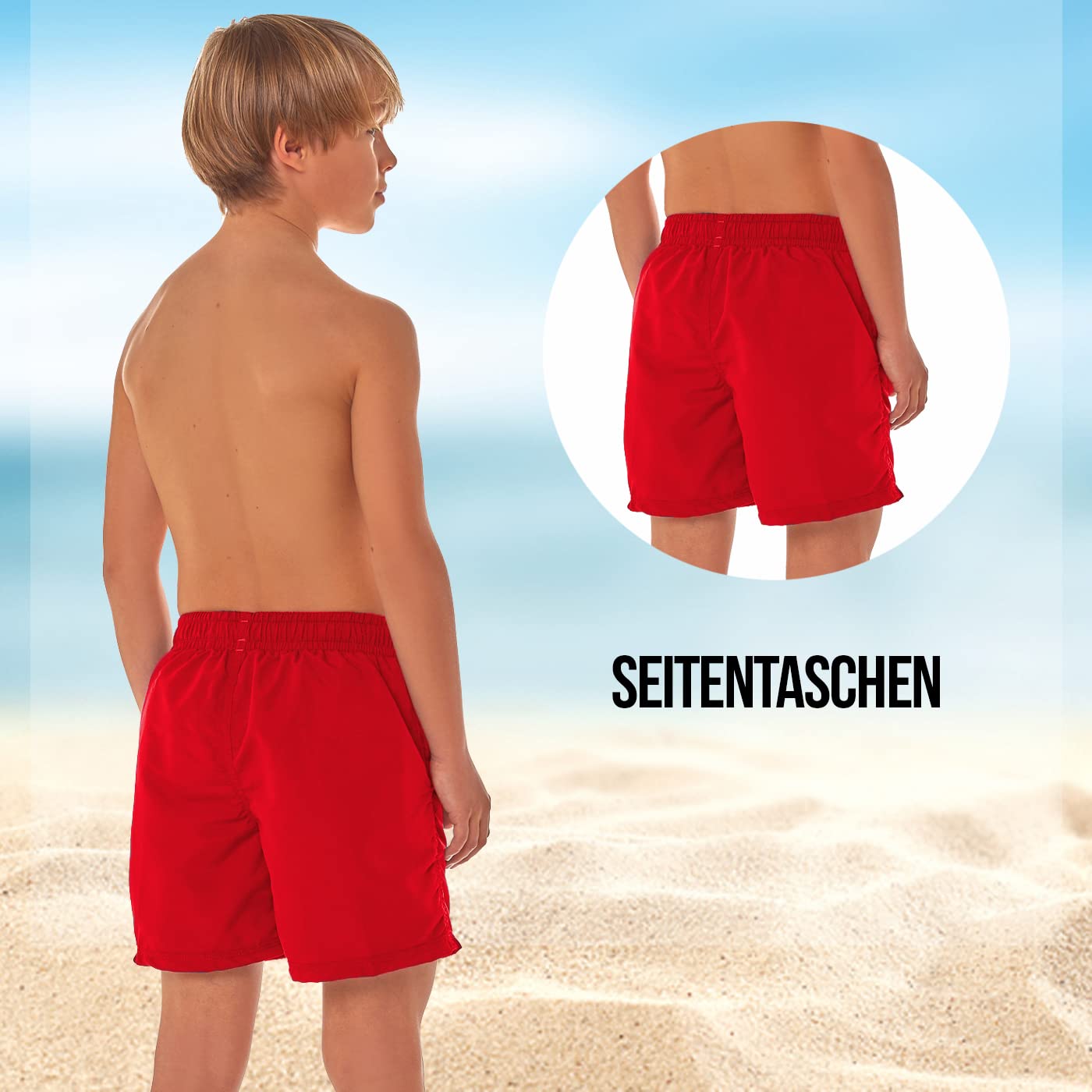 Zagano Boys' Quick-Drying Swimming Trunks Sports Trousers Boys Kids Swimwear Size 128-164