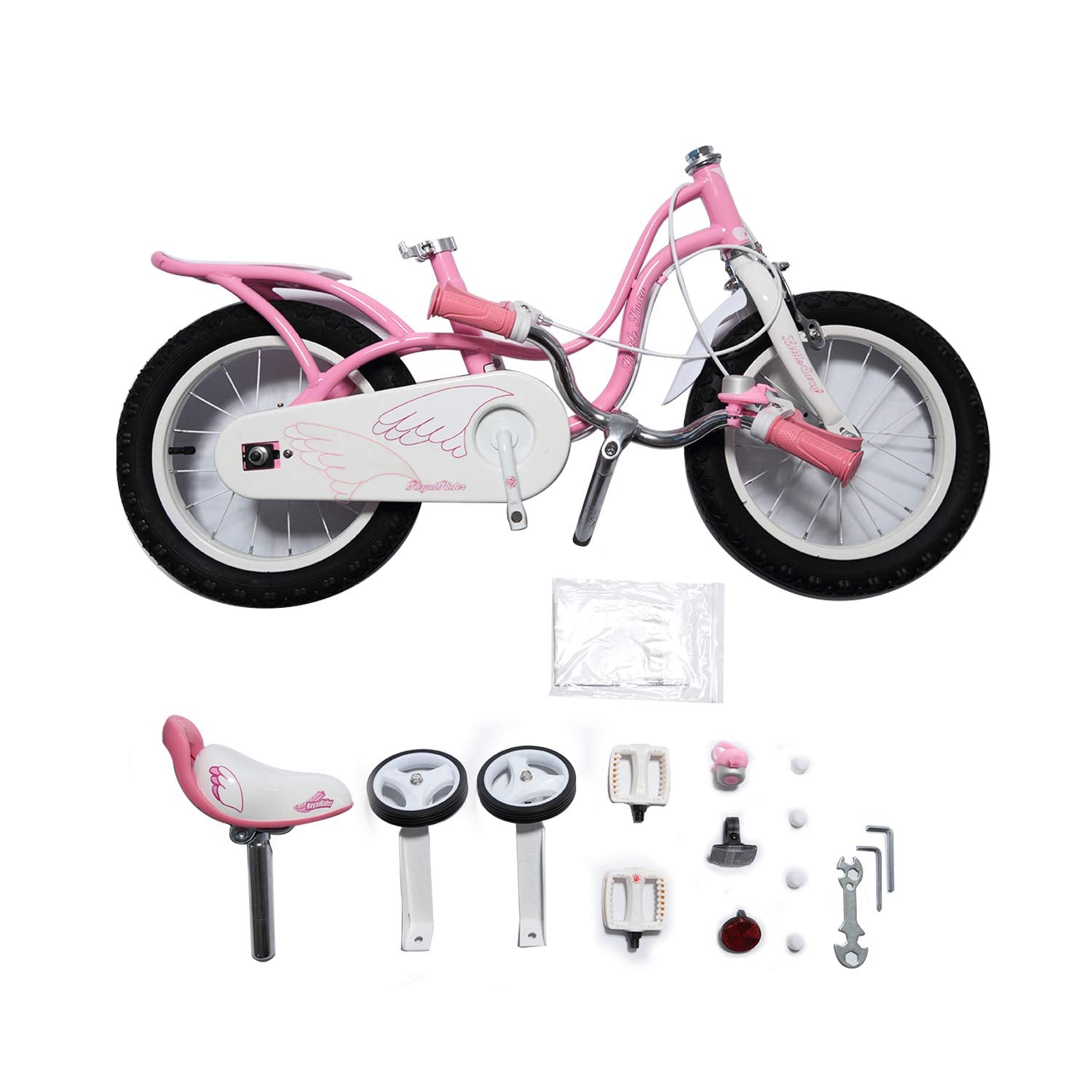Royal Baby Little Swan Kinderfahrrad Mädchen Fahrrad Stützräder 12 14 16 18 Zoll ab 3-10 Jahre Rosa Kinder Fahrrad - Meloni2