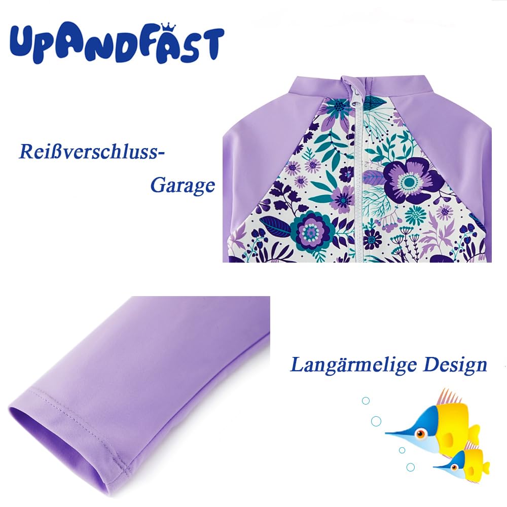 upandfast Baby Swimsuit with Buttons UV Protection Swimwear for Baby Girls 