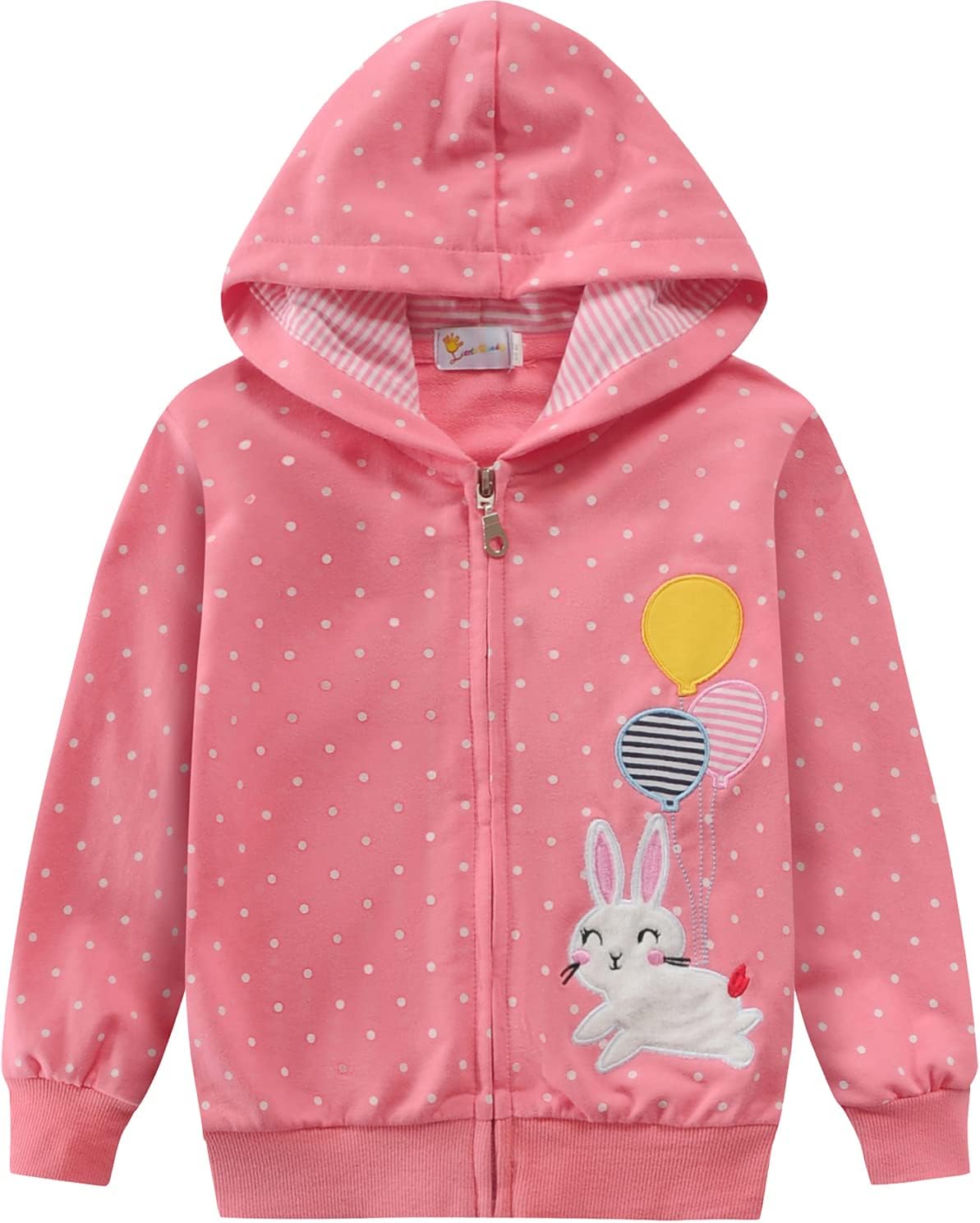 EULLA Children's Girls' Zip Up Hoodie Sweat Jacket Hooded Jacket Hooded Jacket Hoodie Long Sleeve Cotton Unicorn Pullover Hoodie Sweatshirt with Zip 92 98 104 110 116 122