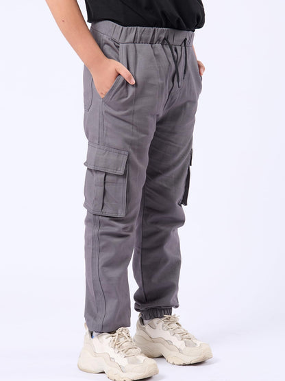 NATUST Jungen Cargohose Kinder Freizeithose mit Elastischem Bund