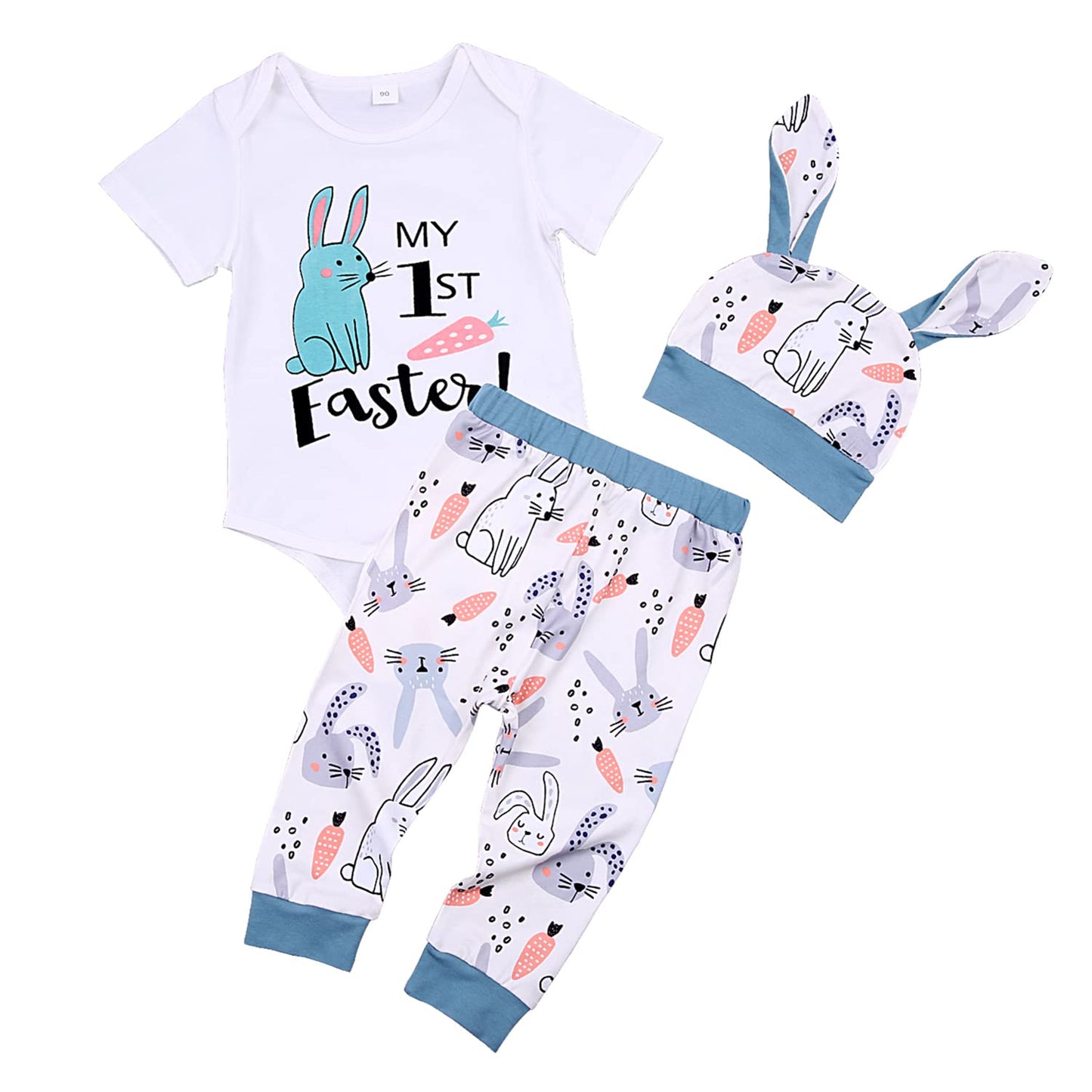 Baby Jungen Mädchen Ostern Kleidung Outfit Osterhase Baby Kleidung Set Körper Top + Hose Neugeborenen Weiche Baby Set Mein Erstes Ostern