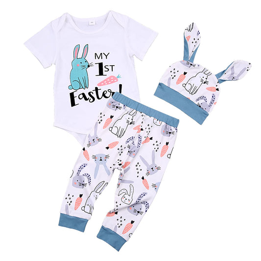 Baby Jungen Mädchen Ostern Kleidung Outfit Osterhase Baby Kleidung Set Körper Top + Hose Neugeborenen Weiche Baby Set Mein Erstes Ostern