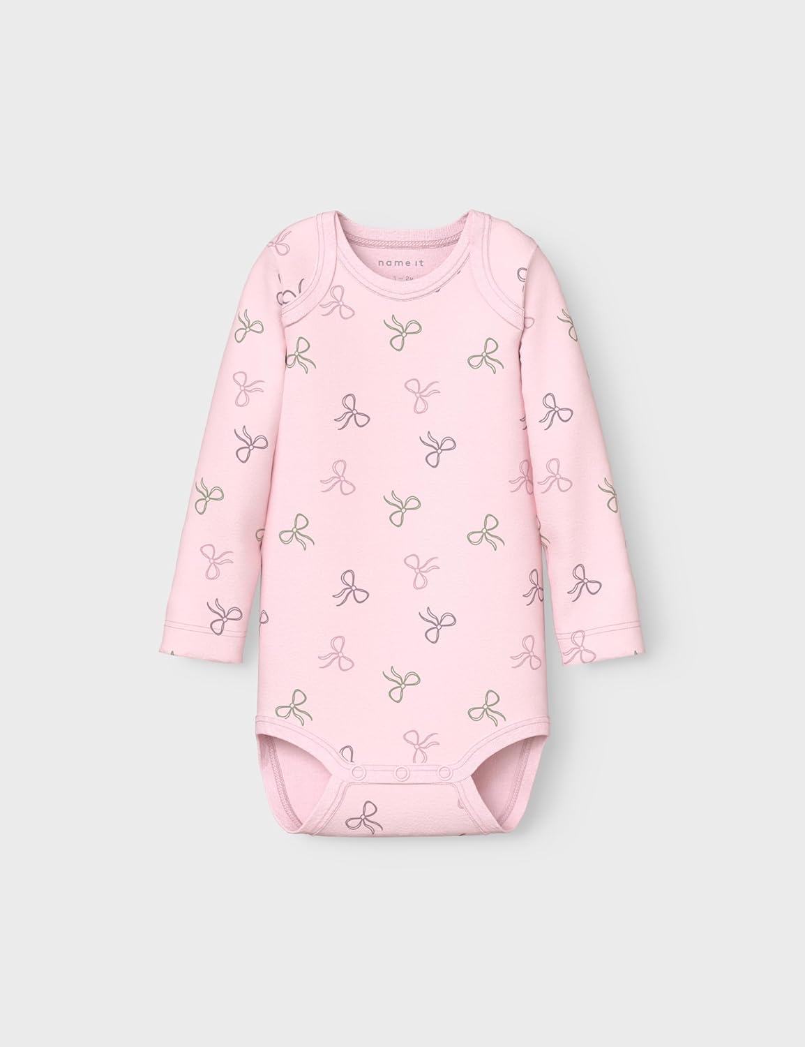NAME IT Baby Nbfbody 3P LS Barely Pink Bow Noos (3er-Pack)