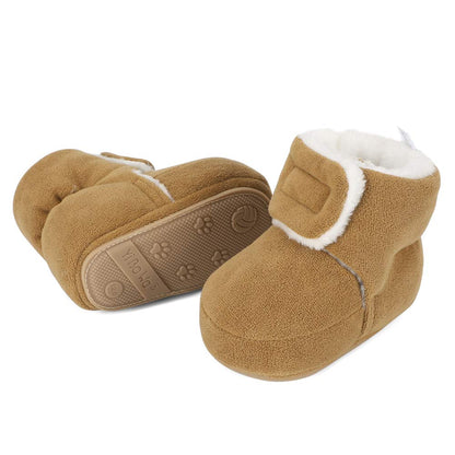 Unisex Baby Boys Girls Warm Winter Boots Rubber Sole Non-Slip Winter First Walking Shoes