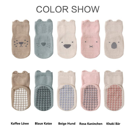 Rutschfeste Socken für Baby Mädchen Jungen 5 Paar Kinder Anti Rutsch Socken Sportsocken Stoppersocken