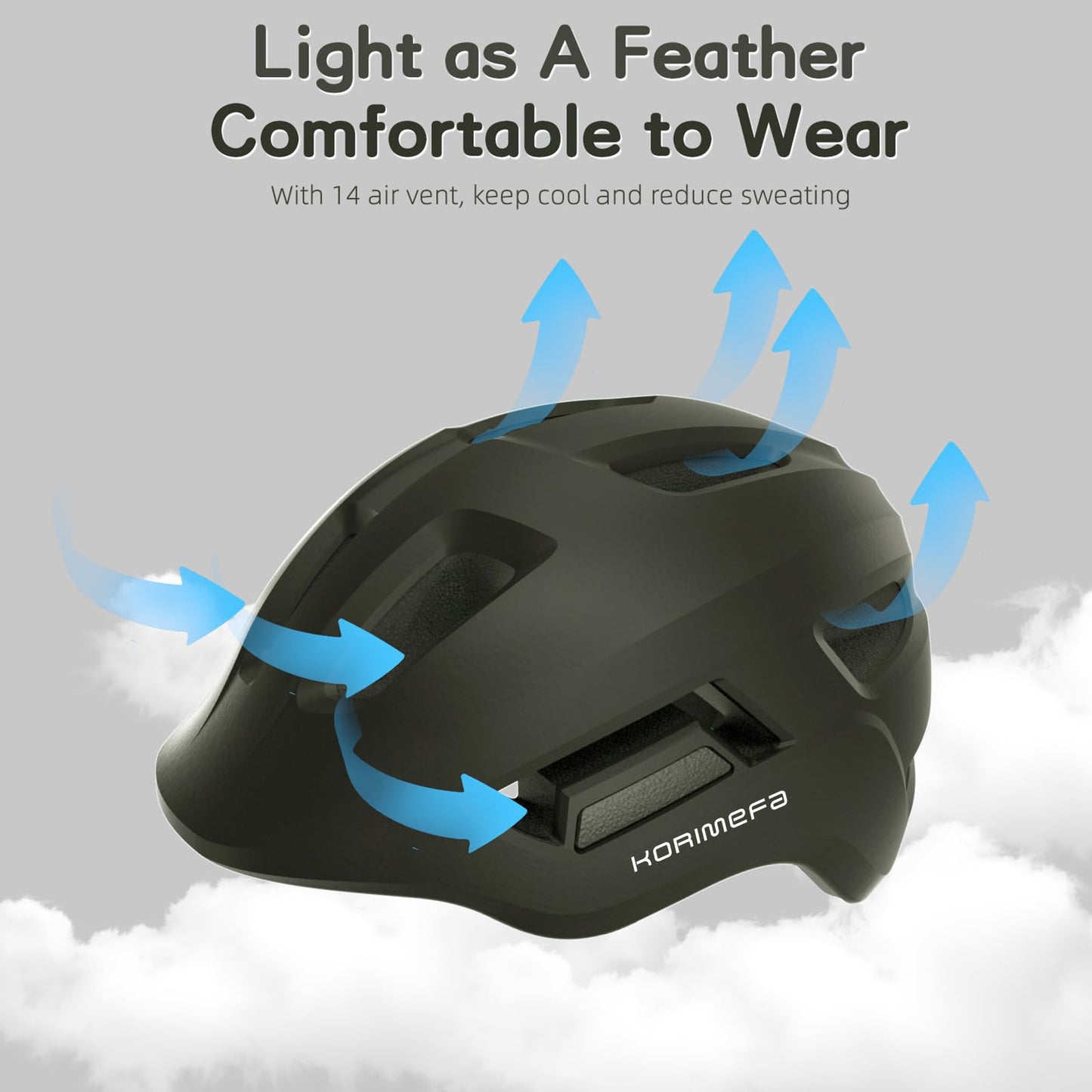 KORIMEFA Toddler Helmet Children's Bicycle Helmet Baby Multi-Sport Adjustable Helmet Sports Helmet Cycling Bicycle Scooter Skateboard Helmet Lightweight for Children Boys Girls from 2-8 Years Old