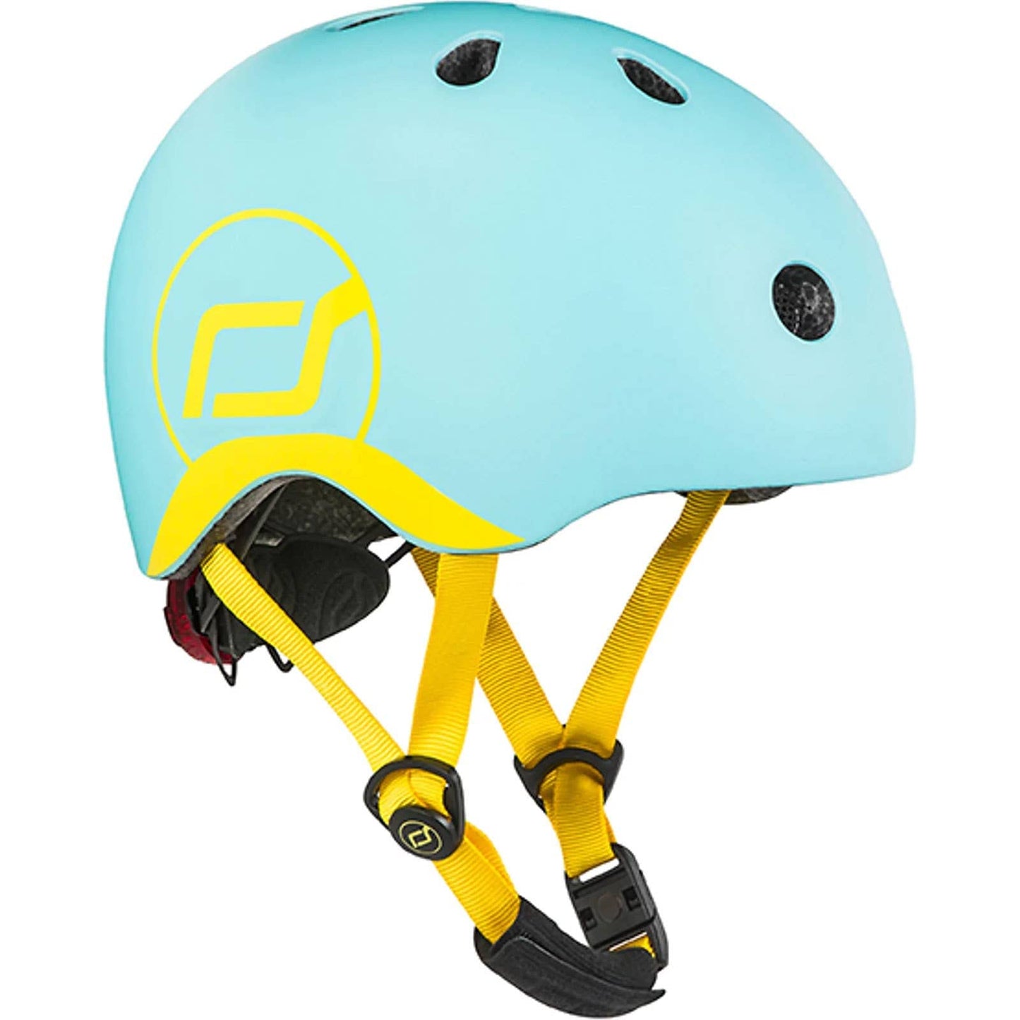 Scoot and Ride Babyhelm mit verstellbaren Trägern, Mattes Finish, Größen XXS, inklusive LED-Sicherheitslicht und weicher Fleece-Polsterung für zusätzlichen Schutz