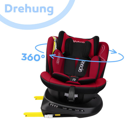 Reecle 360 Drehbar i-Size Kindersitz mit ISOFIX 40-150 cm (0-36 kg) Reboarder, ab Geburt -12 Jahre, ECE R129 - Meloni2