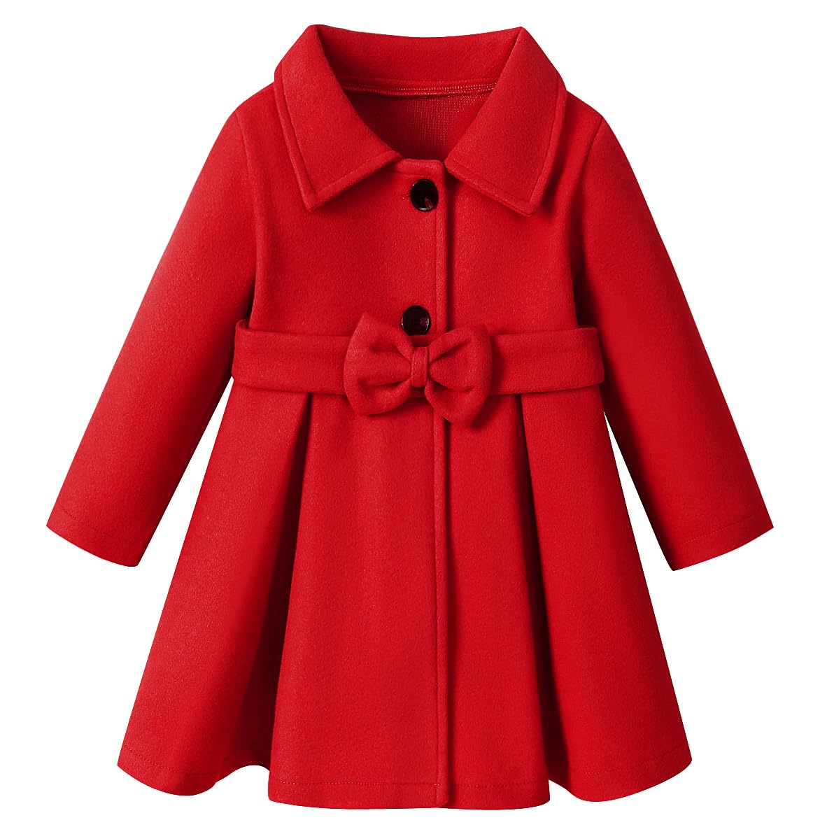 Kleinkind Baby Mädchen Kleidung Jacke Mantel Langarm Plain Knöpfe Kleid Mantel Herbst Outfit