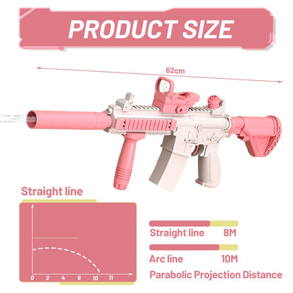 Elektrische Wasserpistole Sehr Stark Wassermaschinenpistole mit Wiederaufladbare Batterie Squirt Gun Wasser Spielzeug bis zu 20ft,Outdoor Water Gun Schießspiel für Erwachsene and Kinder (Blau)