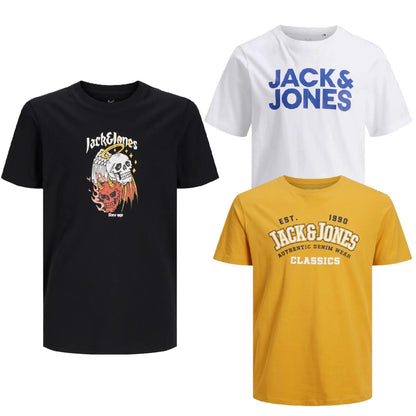 JACK & JONES Junior Kinder Jungen T-Shirt Kids Hoodie Sweatshirt Sweat Shirt Hood T 3er 4er 6er 9er