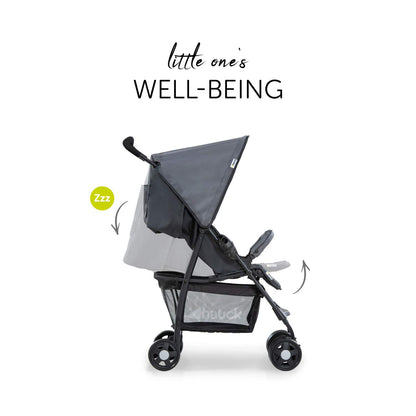 Hauck Lightweight Stroller up to 18 kg with reclining function from birth, small foldaway, sun canopy, large basket - Meloni2