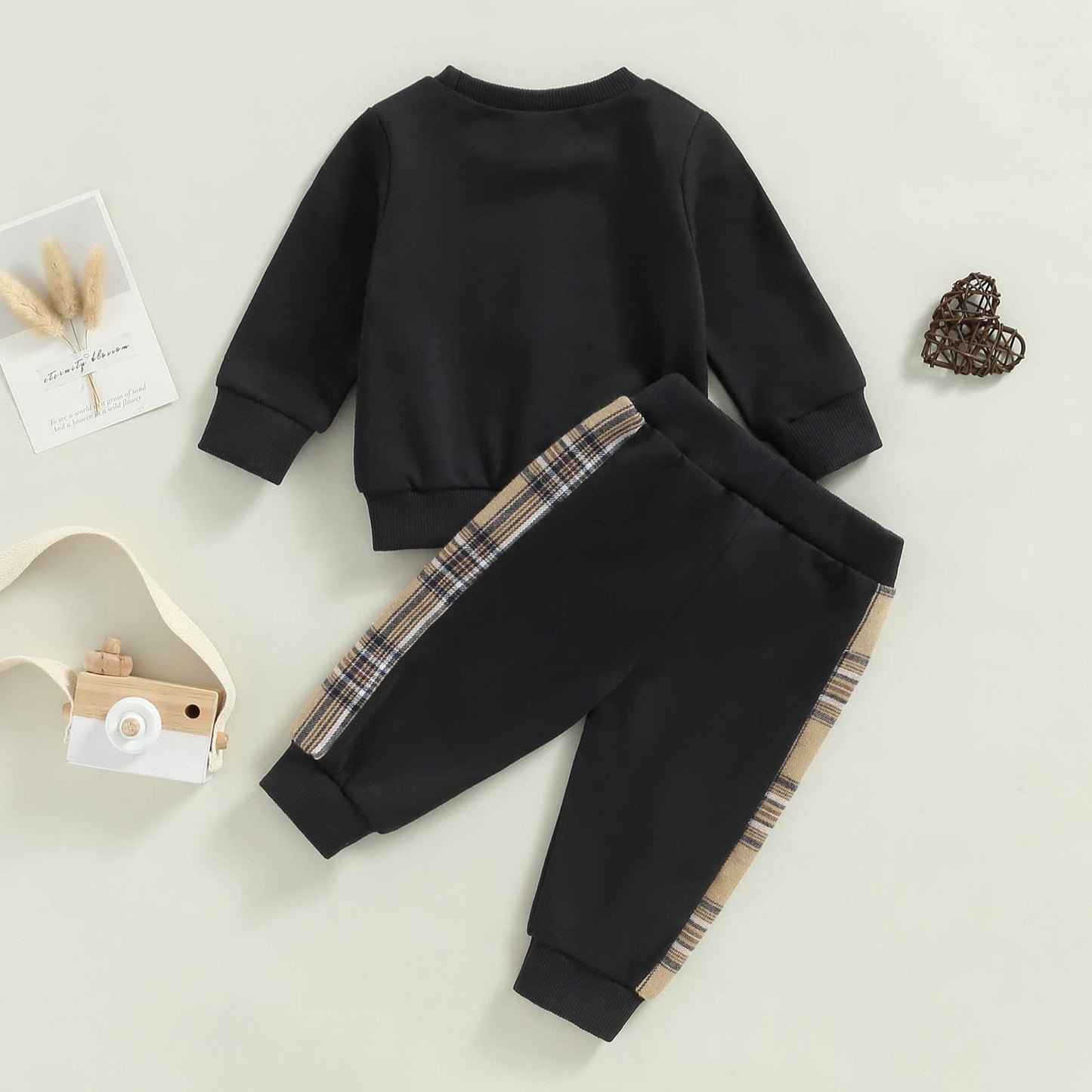 Baby Boys Girls Clothes Little Bear Sweatshirt + Trousers Two Piece Set Newborn Outfit 