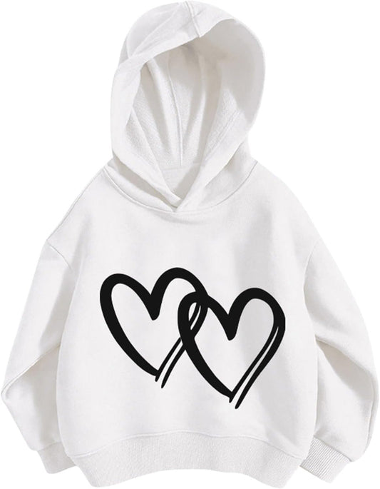 Pullover Mädchen Hoodie Niedlicher Katzen-Druck Lässig Locker Kapuzenpullover Frühling Herbst Langarm Pullover Sweatshirt mit Kapuzen Langarmshirt Oberteile für 3-12 Jahre
